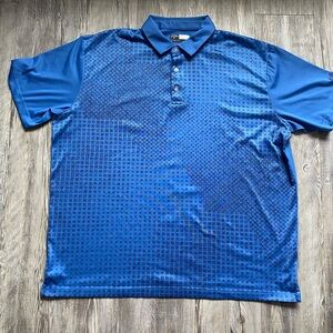 Callaway Opti-Dry Blue Geometric Short Sleeve Polo Shirt Men’s Size XXL EUC